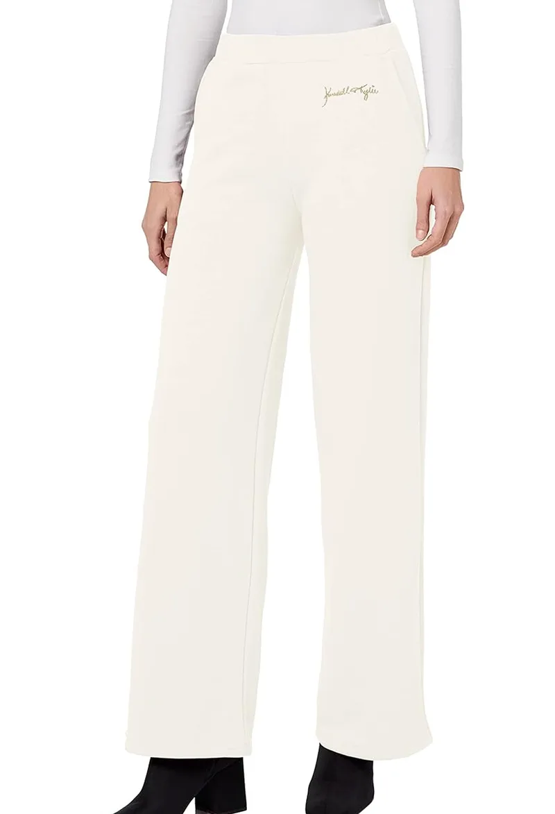 Παντελόνι Υφασμάτινο Kendal + Kylie Classic Straight KKW3711704-off-white Γυναικείο
