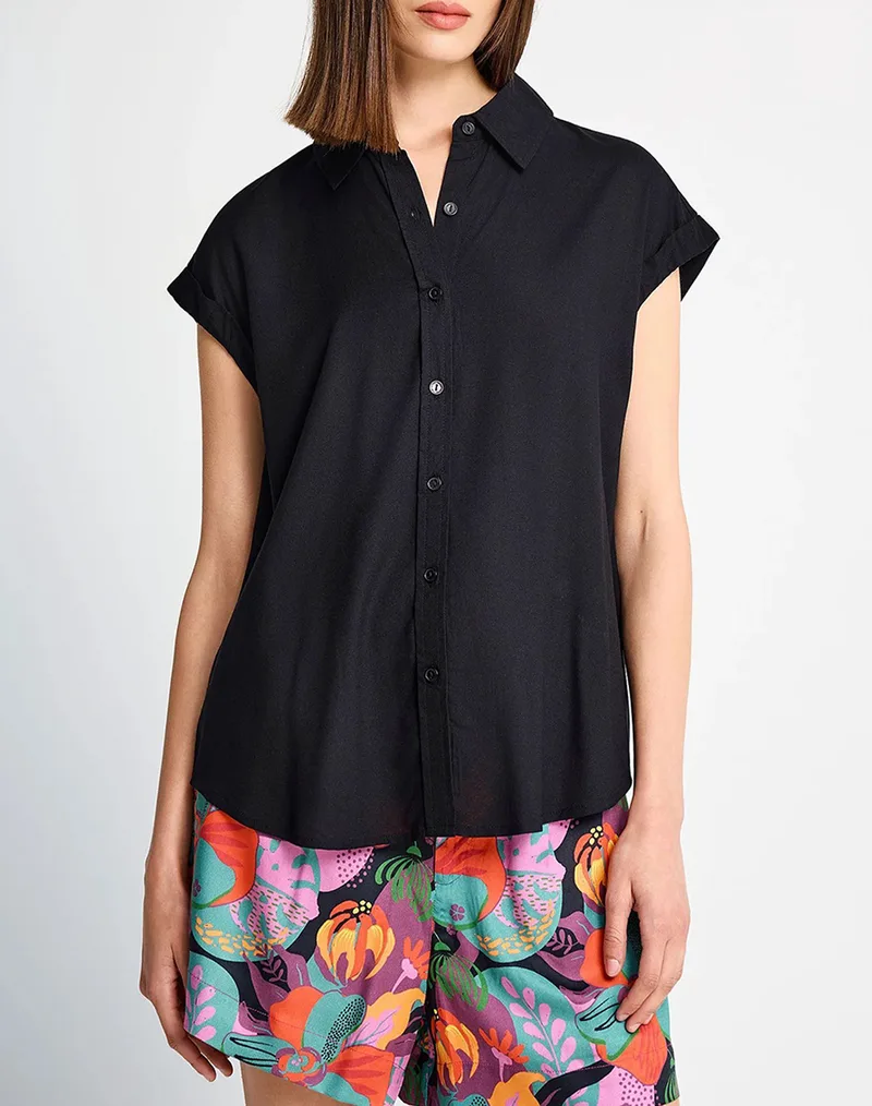 FUNKY BUDDHA Shirts FBL013-100-05-BLACK Black