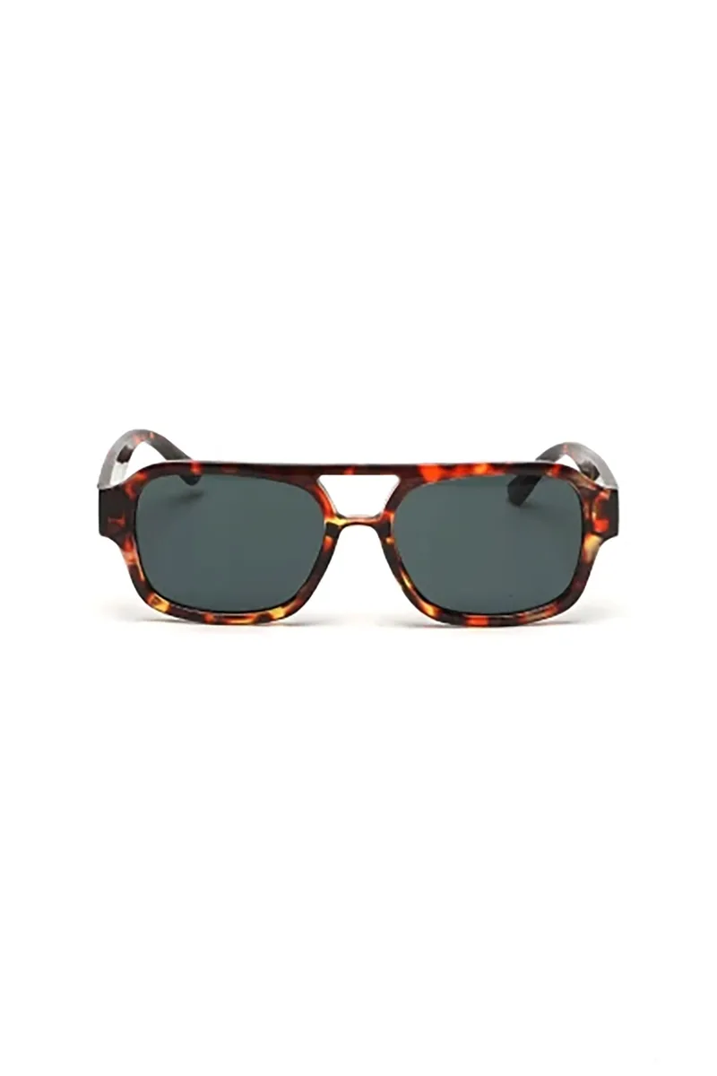 Folli Follie γυναικεία γυαλιά ηλίου σχήμα aviator με διπλή γέφυρα - SG25B057B Καφέ
