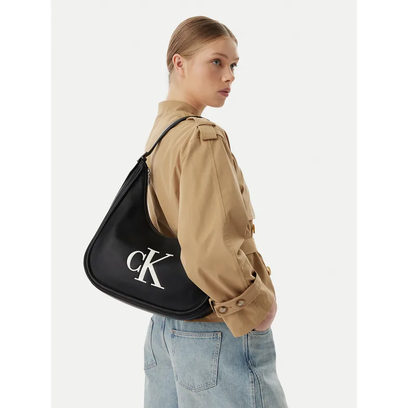 Τσάντα Calvin Klein Bold Ck Crescent LV04F3427G Μαύρο