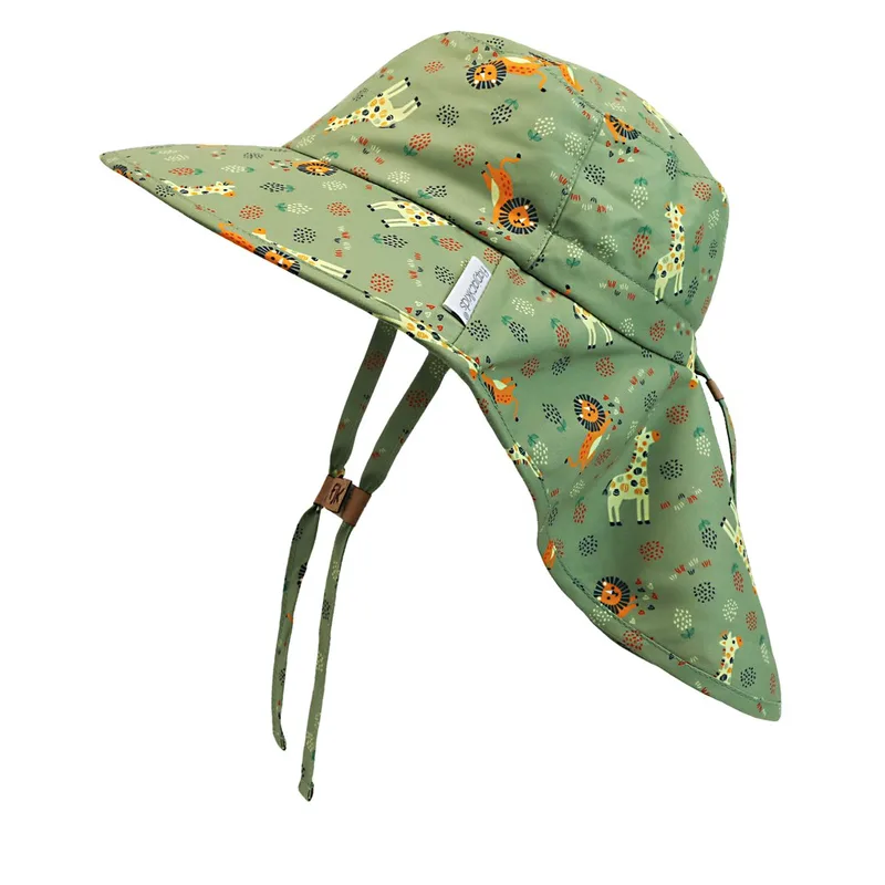Αντηλιακό Cape Καπέλο 6-24μηνών UPF50 Sunhat Lion-Giraffe Flapjack FJKCH200S (Μέγεθος: 6-24 Μηνών) - FlapJackKids - FJKCH200S