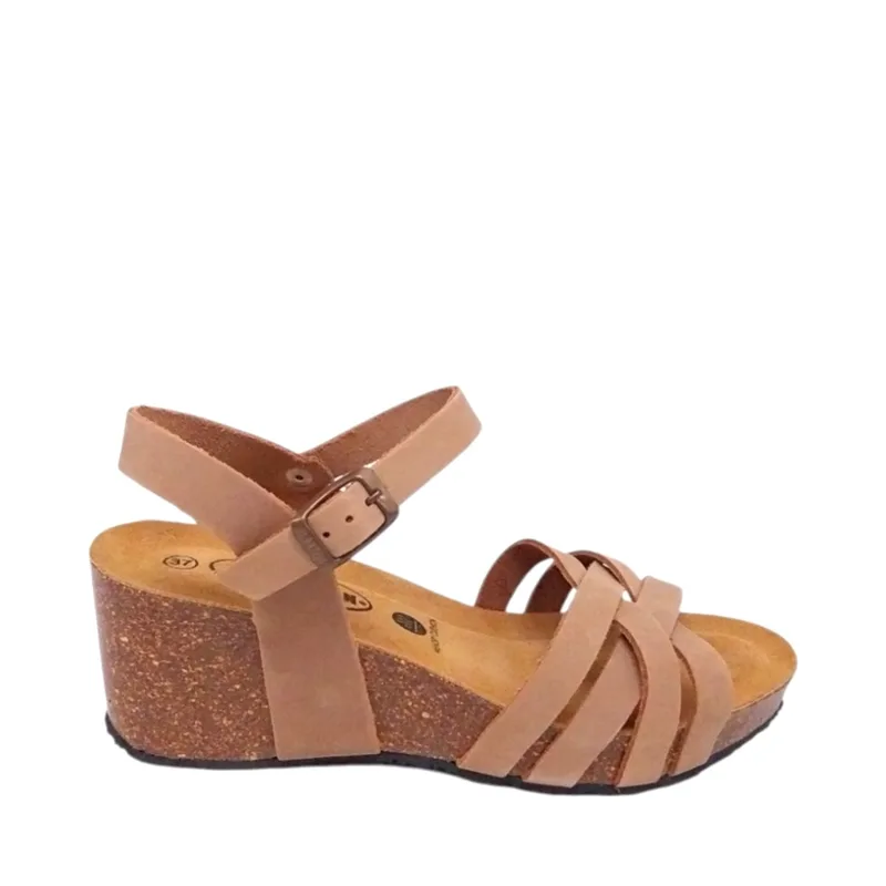 Plakton δερμάτινες πλατφόρμες 885921 taupe