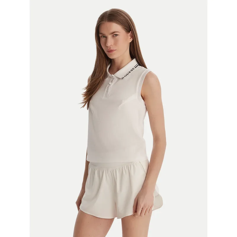 Guess Polo V6GP03 K2958 Λευκό Regular Fit
