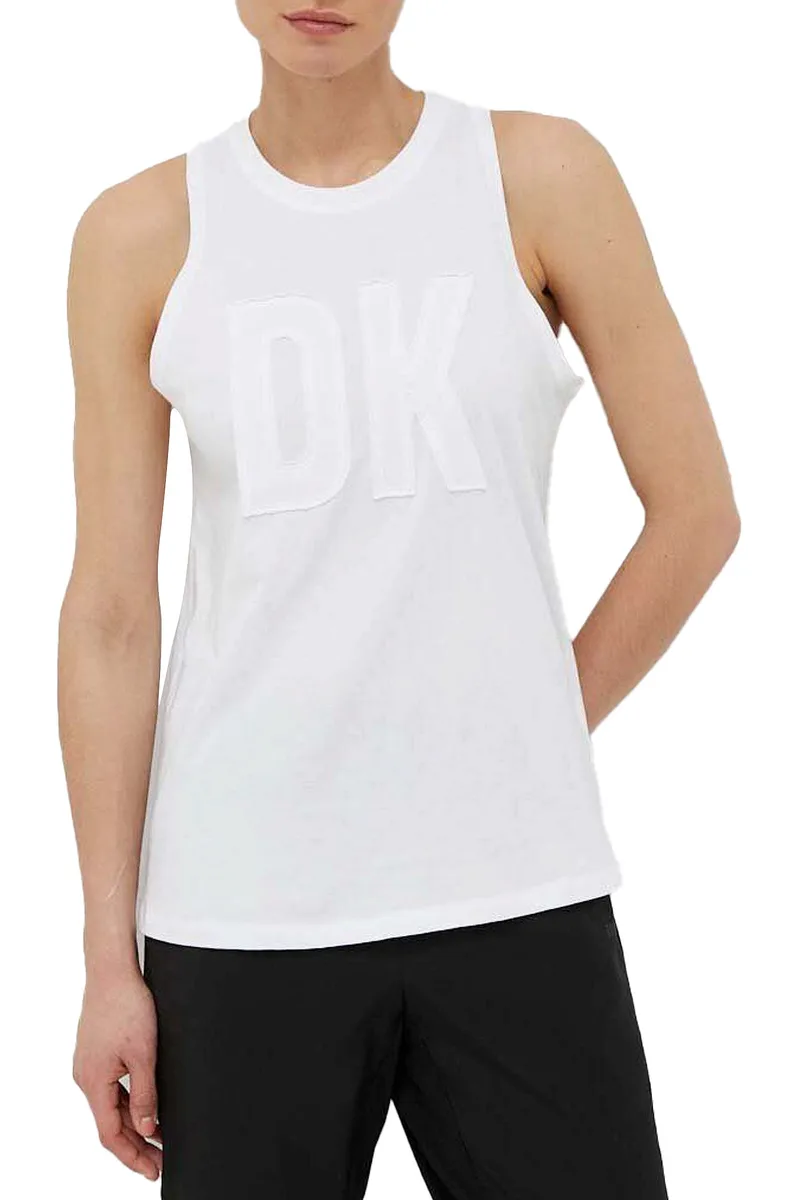 Μπλούζα Αμάνικη DKNY Exploded Applique Logo DP3T9217-WHT Γυναικείο