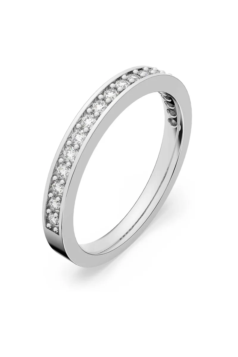Swarovski γυναικείο δαχτυλίδι λευκό, επιμετάλλωση ροδίου "Matrix" (50) - 1121065