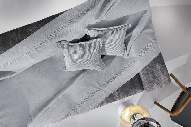 Ριχτάρι Τριθέσιος Suede Microfiber Rubicon Silver 170x300εκ. Guy Laroche (Ύφασμα: Microfiber, Χρώμα: Ασημί ) - Guy Laroche - 5206480600814