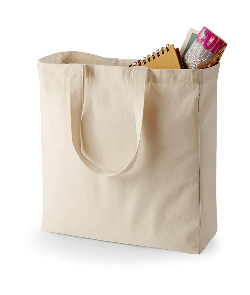 Τσάντα shopping Canvas Classic Quadra QD23 Natural