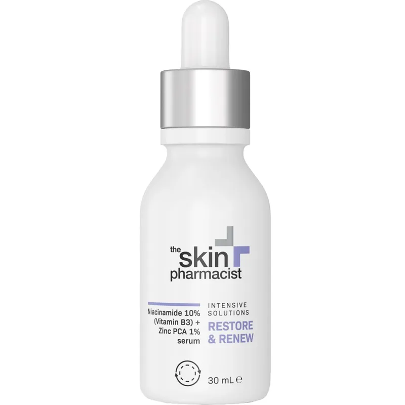 The Skin Pharmacist Restore & Renew Niacinamide 10% (Vitamin B3) + Zinc PCA 1% Serum Ορός Προσώπου Αντιμετώπισης Ατελειών & Μείωσης Λιπαρότητας 30ml