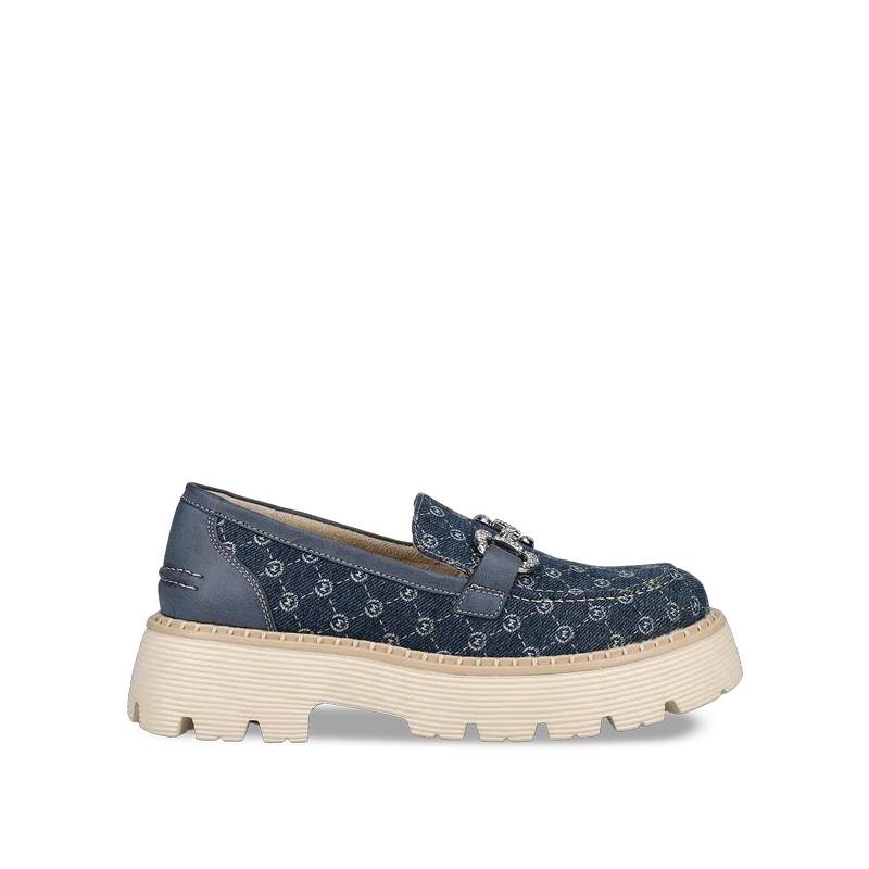 Μπλε denim chunky loafer