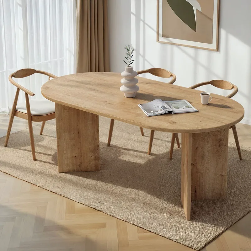 Τραπέζι Τραπεζαρίας Sablin - Sapphire Oak 353Nrd1136 (180x75x90 cm)