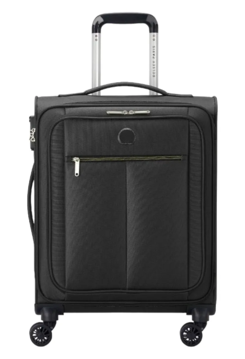 Βαλίτσα Καμπίνας Delsey 56×41×22cm Slim Με 4 Διπλές Ρόδες Pin Up 6 343080300-BLACK