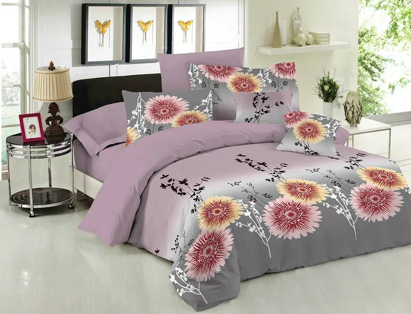 ΣΕΤ ΣΕΝΤΟΝΙΑ ΥΠΕΡΔΙΠΛΑ LE BLANC PREMIUM COTTON 100% CHRYSANTEMUM LILAC 240X270CM