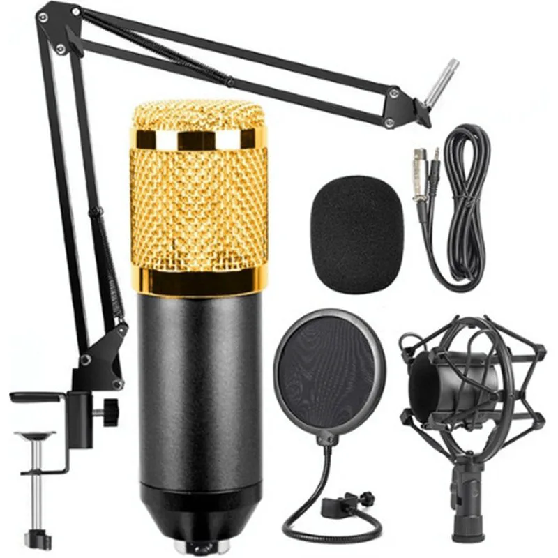 Πυκνωτικό Μικρόφωνο XLR BM-800 Mic Kit Τοποθέτηση Shock Mounted/Clip On Φωνής