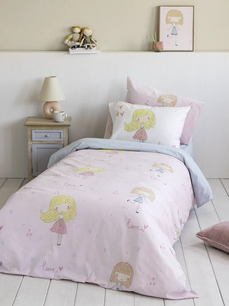 Σετ Παιδική Παπλωματοθήκη Μονή 2 Τεμαχίων Nima Lovely 160x240