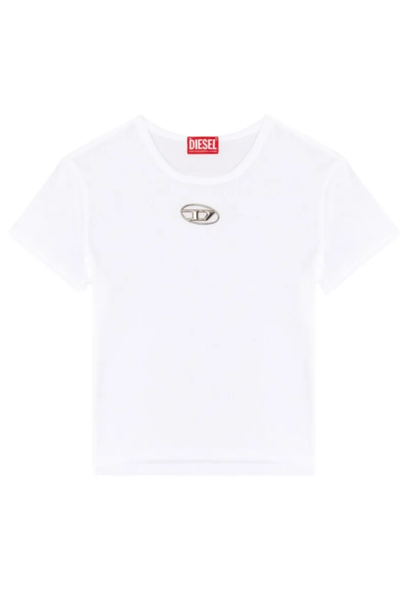 DIESEL Γυναικείο T-Shirts T-UNCUTIE-LONG-OD-Q1 T-SHIRT - ΛΕΥΚΟ-A16839-0CLBR-100-WHITE