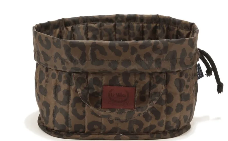 Mollet Quilted Diaper Organizer Nylon Leopard Choco