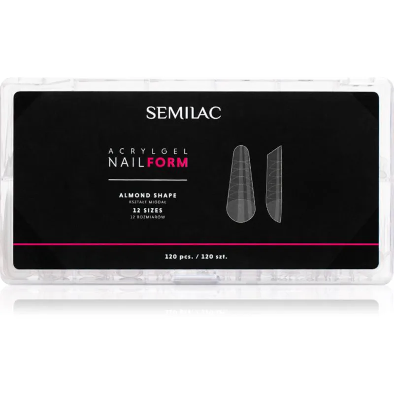 Semilac Accessories Acrylgel Nail Form Στένσιλ Για τα νύχια μέγεθος Almond 120 τμχ