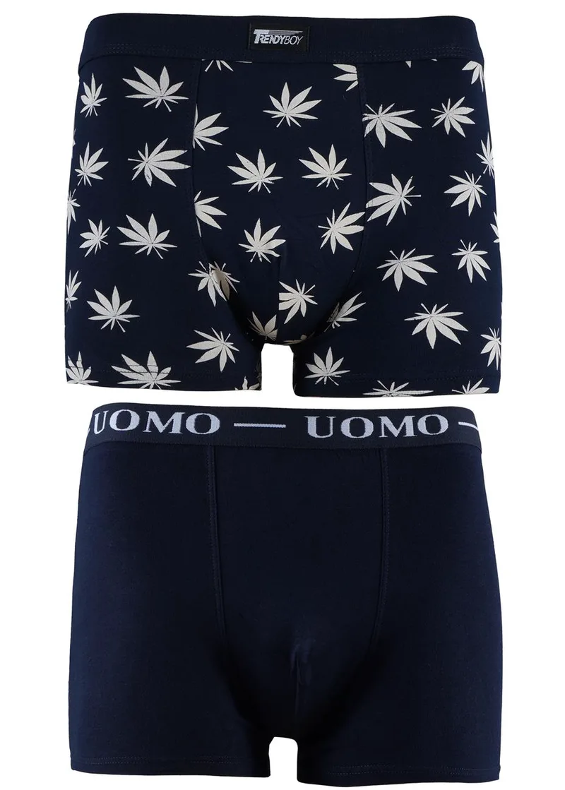 Boxer αντρικό εξωτερικό λάστιχο 2 pack. ΜΠΛΕ ΜΠΛΕ