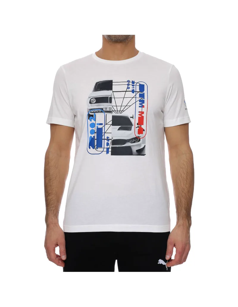 Puma BMW Motorsport Ανδρικό T-shirt Λευκό με Στάμπα 531194-02