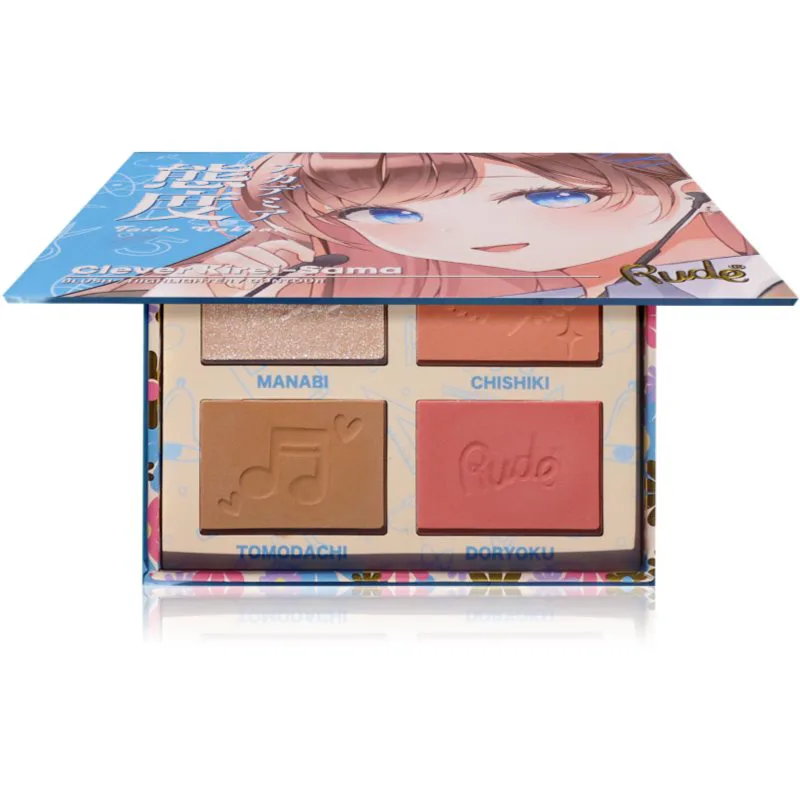 Rude Cosmetics Manga Face Palette πολυλειτουργική παλέτα για το πρόσωπο απόχρωση Clever Kirei-Sama 11.2 γρ