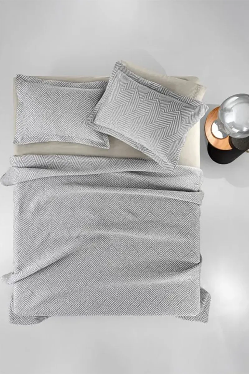 Καλυμμα Κρεβατιου Υπερδιπλο Tetris Anthracite Guy Laroche 260x245x0cm Μονόχρωμο