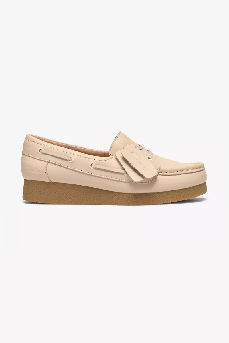 Clarks γυναικεία loafers "Wallabee EVO Sea" - 26186338 Εκρού