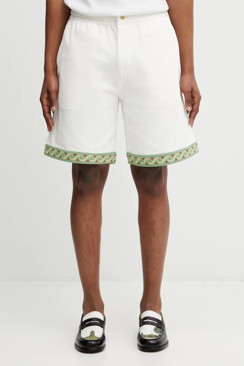 Drôle de Monsieur σορτς Ανδρικά βαμβακερά Short Piqué Brodé