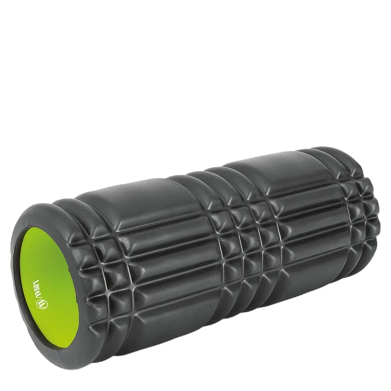 Amila Foam Roller Plexus Φ14x33cm Μαύρο/Λάιμ