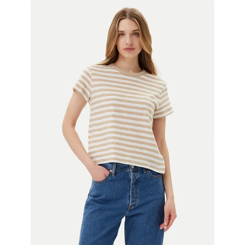 Gap T-Shirt 723661-01 Μπεζ Regular Fit