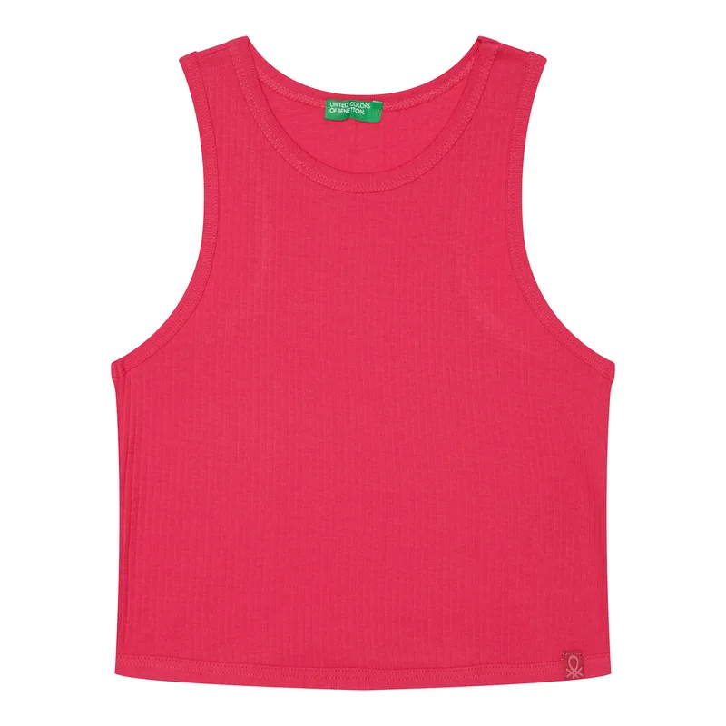 United Colors Of Benetton Τοπ 31H3CH01F Ροζ Slim Fit