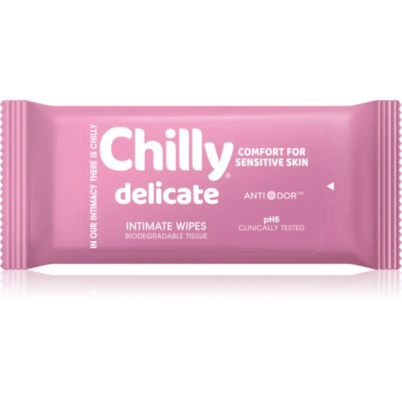 Chilly Delicate Intimate Wipes μαντηλάκια για προσωπική υγιεινή 12 τμχ