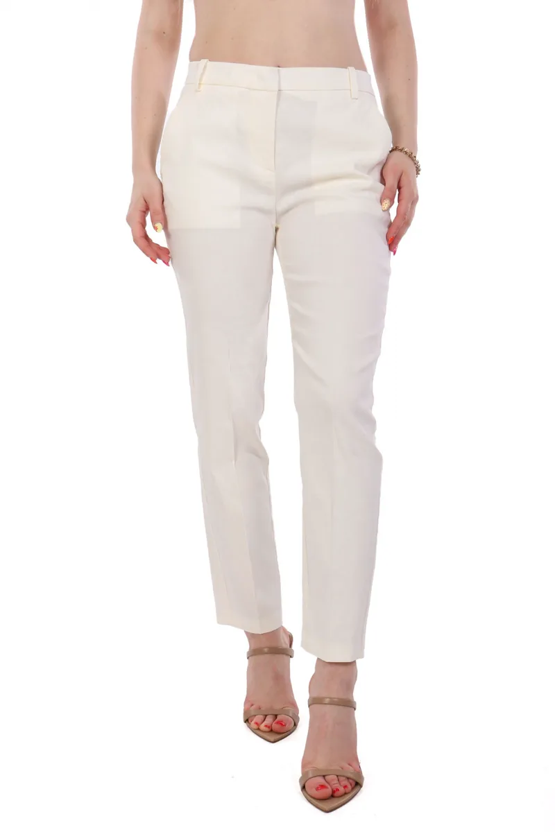 PINKO ΠΑΝΤΕΛΟΝΙ CHINO BELLO TROUSERS ΛΕΥΚΟ