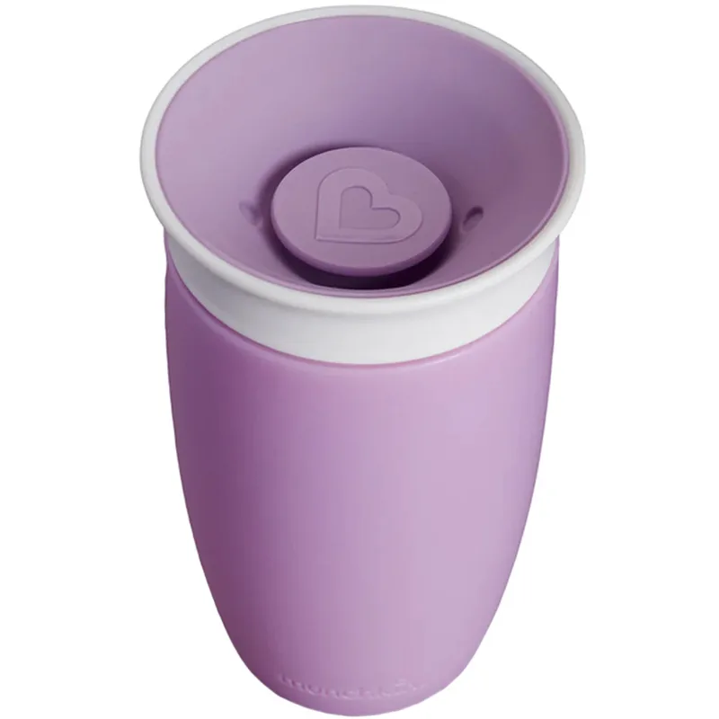 Munchkin Sippy Cup Miracle 360° 12m+ Παιδικό Ποτηράκι με Στόμιο 360°, 296ml - Λιλά