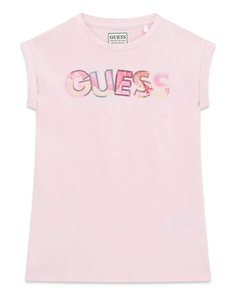 GUESS STRETCH BABY TERRY SS DRESS ΦΟΡΕΜΑ ΠΑΙΔΙΚΟ GIRL K6GK10KAE24-G67D LightPink