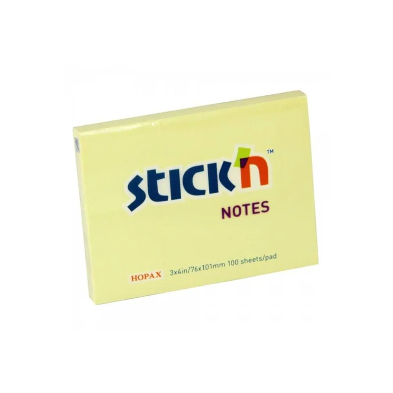ΑΥΤΟΚΟΛΛΗΤΑ ΣΗΜΕΙΩΣΕΙΣ STICK' N 101x76mm 100Φ ΚΙΤΡΙΝΟ