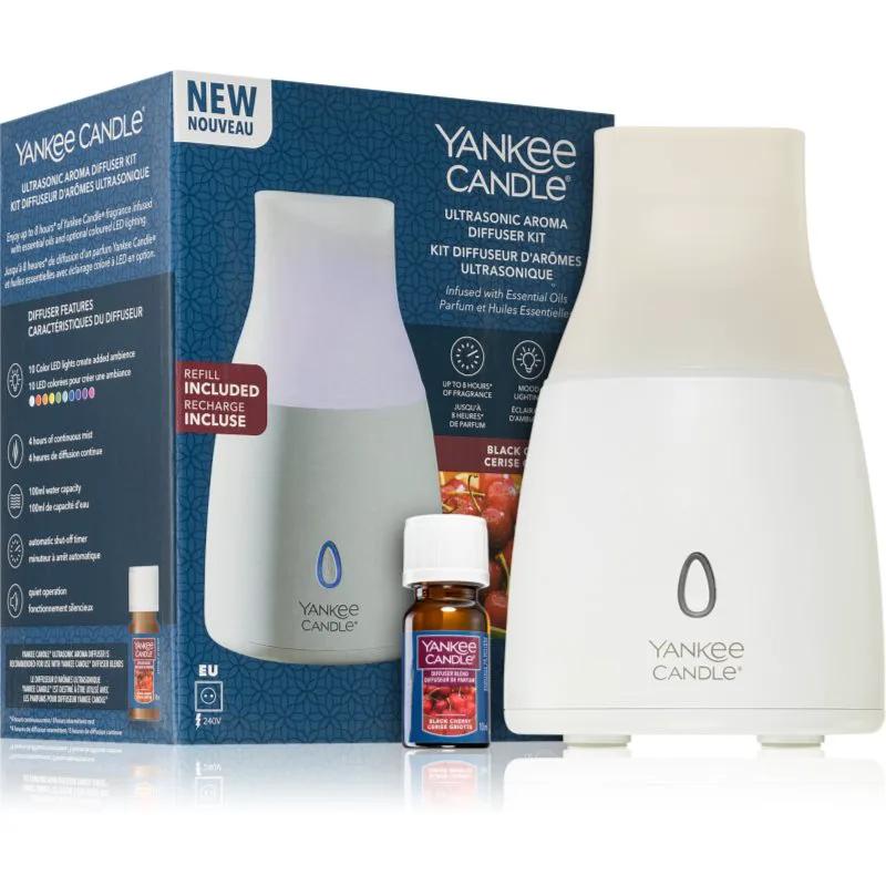 Yankee Candle Ultrasonic Electric Diffuser Kit Black Cherry Διαχυτής αρώματος με υπέρυθρες 1 τμχ