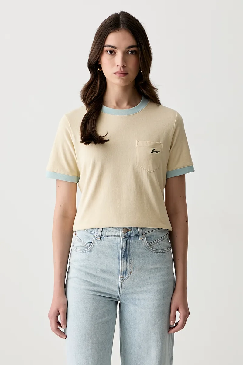 BOSS Πορτοκαλί t-shirt γυναικείο βαμβακερό C_Ezoe
