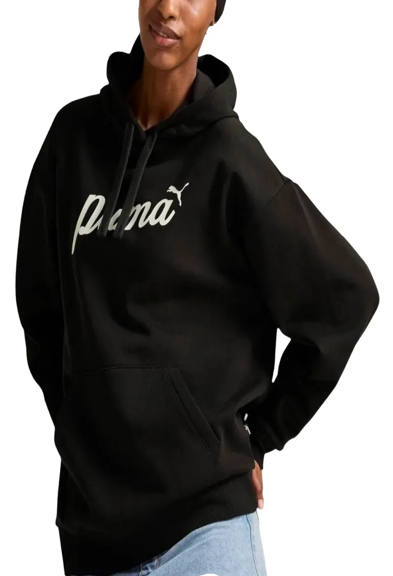 Μπλούζα Μακρυμάνικη Puma Ess+ Script Hoodie 681534-01 Γυναικείο