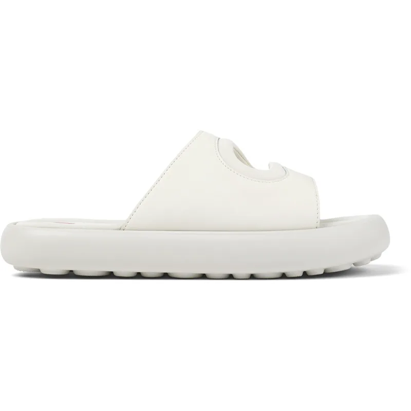 CAMPER Twins - Πέδιλα Για Ανδρικα - Λευκό, Μέγεθος 43, Smooth leather/Cotton fabric