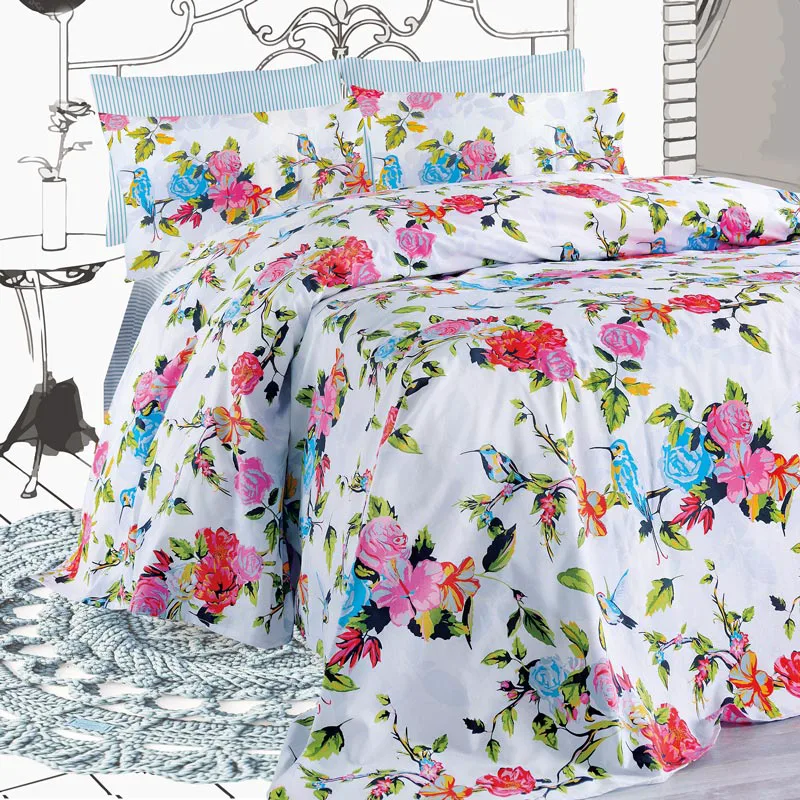 Σεντόνια King Size Σετ Makis Tselios Primavera White - ΧΩΡΙΣ ΛΑΣΤΙΧΟ 270x290