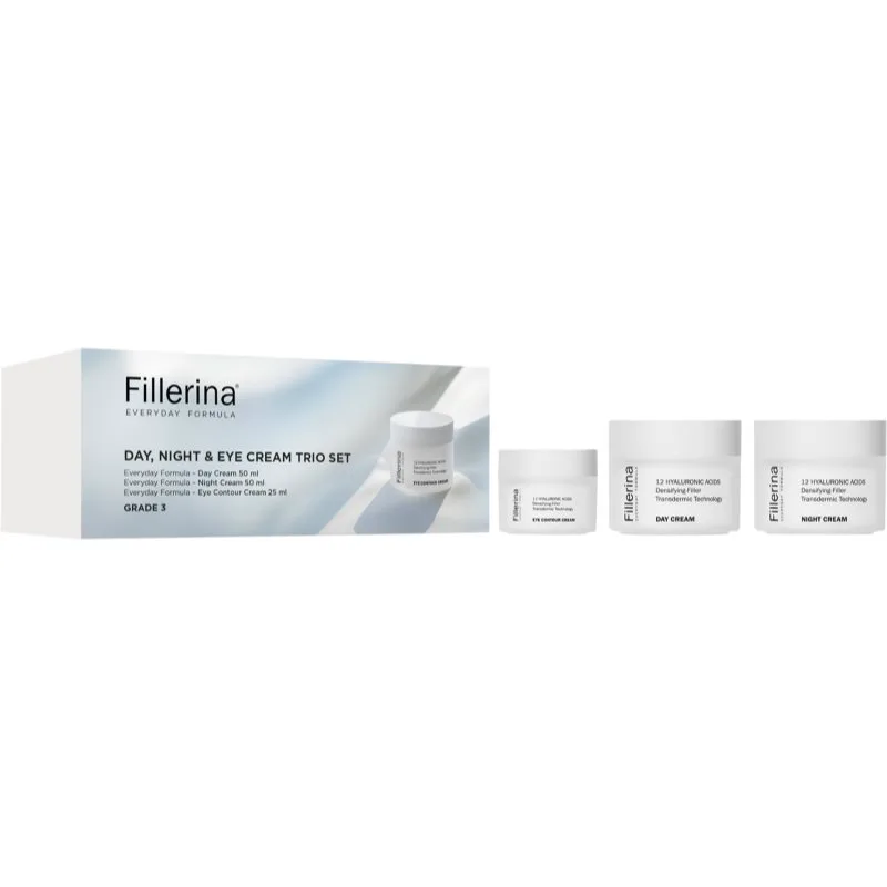 Fillerina Everyday Formula Day, Night & Eye Cream Trio Set Σετ ενάντια στις ρυτίδες για γυναίκες