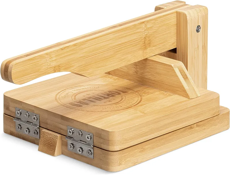 Navaris Bamboo Tortilla Press - Πρέσα για Ζύμες / Πίτες / Τορτίγιες & Τάκος από Μπαμπού - Brown (54816.01)
