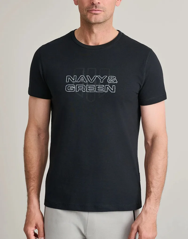 NAVY&GREEN ΜΠΛΟΥΖΑ ΛΑΙΜΟΚΟΨΗ 24TU.347/5R-BLACK Black
