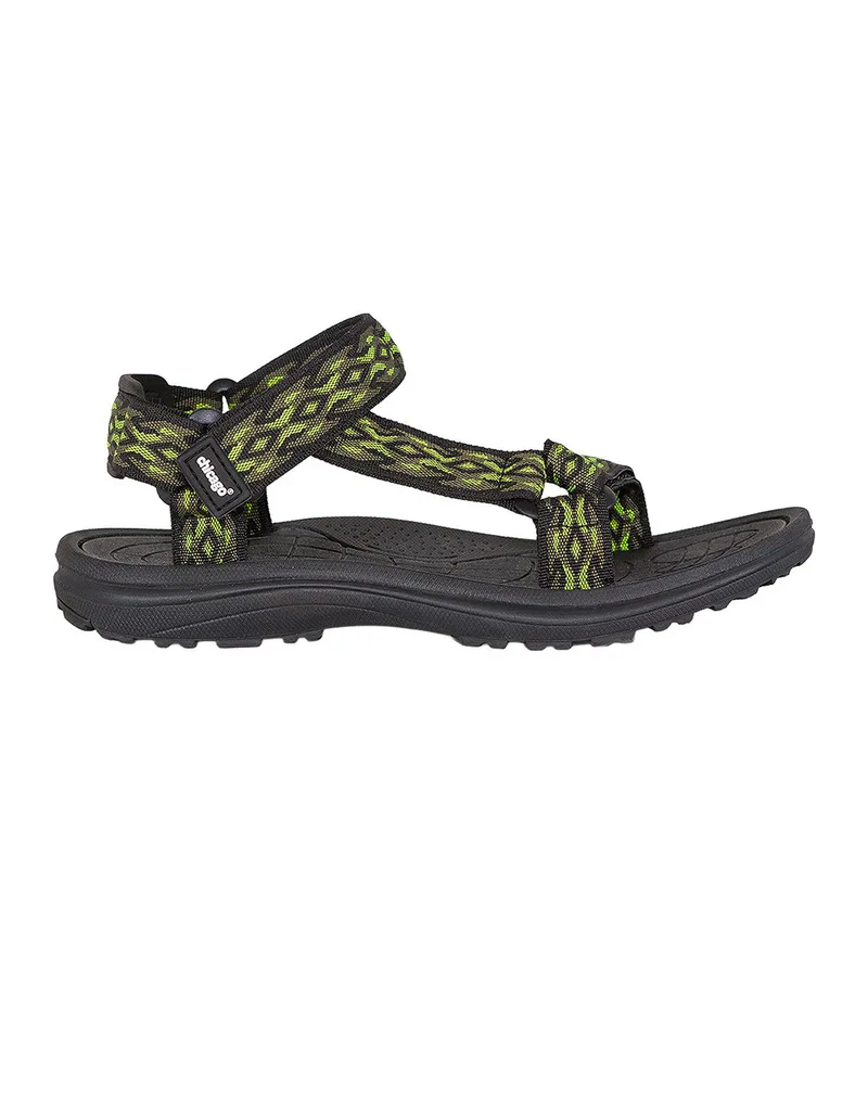 CHICAGO SHOES 126-366-860-BLACK/GREEN Green