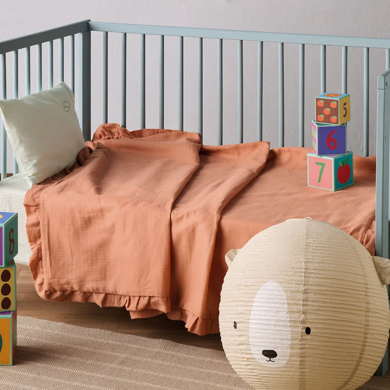 Κουβέρτα Μουσελίνα Αγκαλιάς (65x100) 2 Όψεων Kentia Baby YN 25 Πορτοκαλί