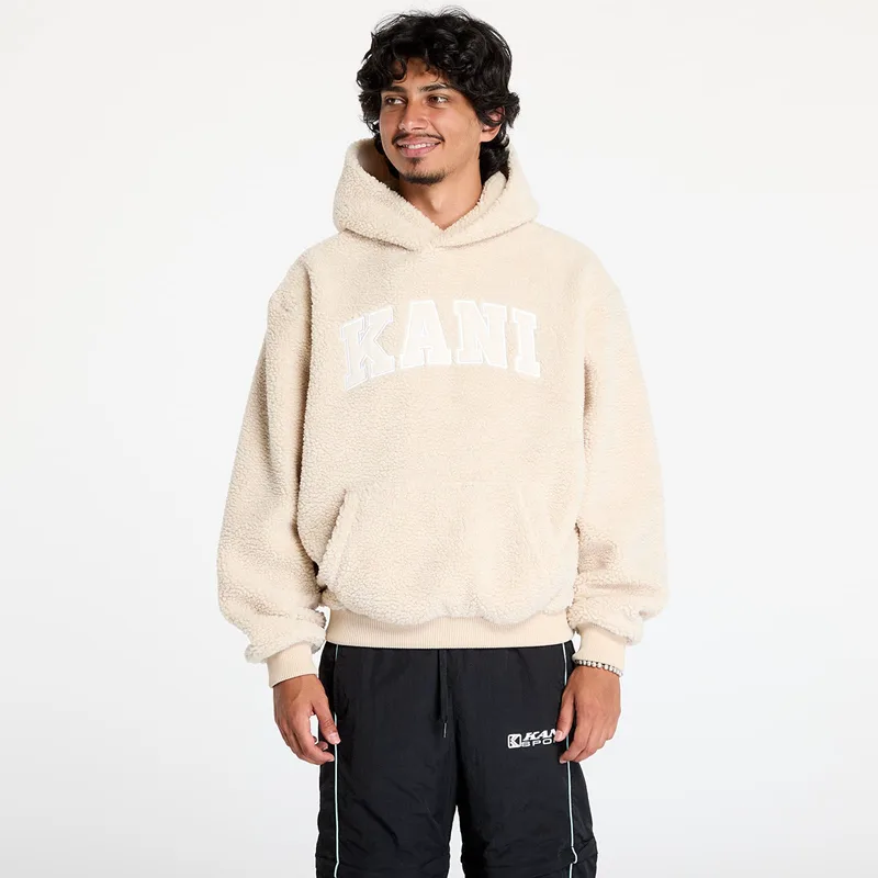 Φούτερ Karl Kani Serif Teddy Hoodie Light Sand S