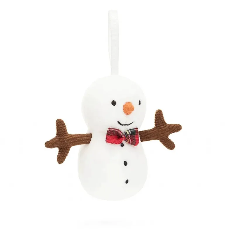 Λούτρινο Jellycat Festive Folly Snowman 6εκ Λευκό