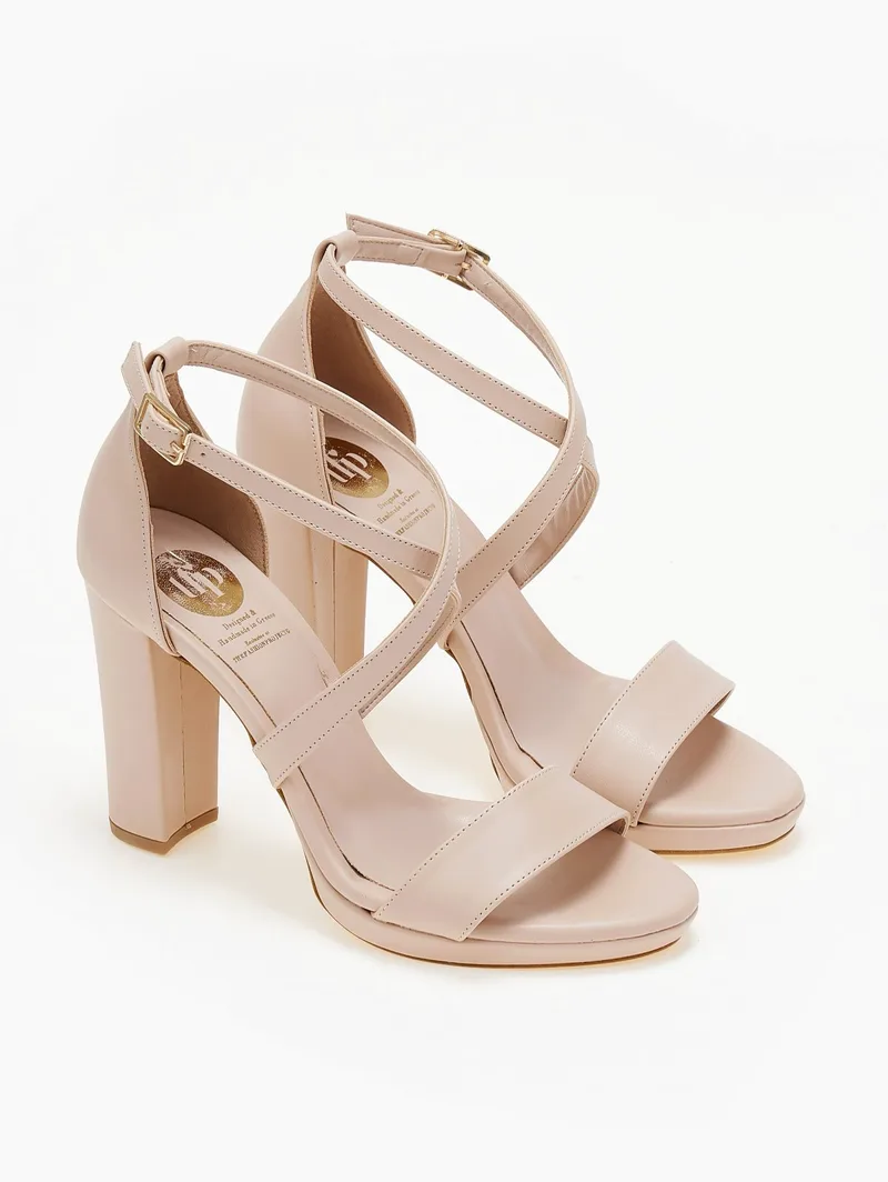 TFP Crossover Design Sandals - 500 - Nude