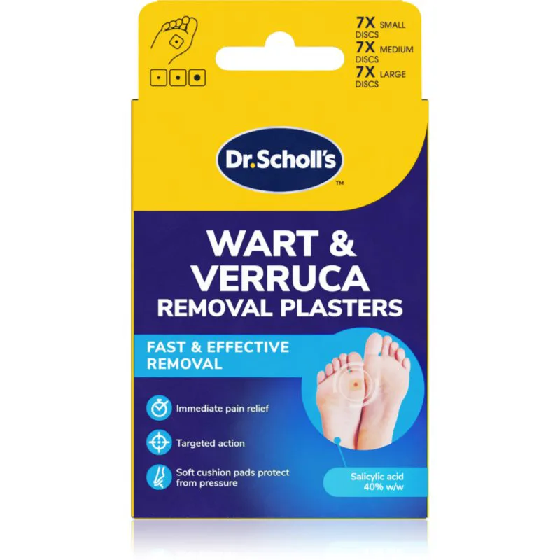 Scholl Dr. Scholl's Wart & Verruca Plaster σετ επιθεμάτων για την ανακούφιση από την πίεση σε κρεατοελιές και κάλους 3x7 τμχ