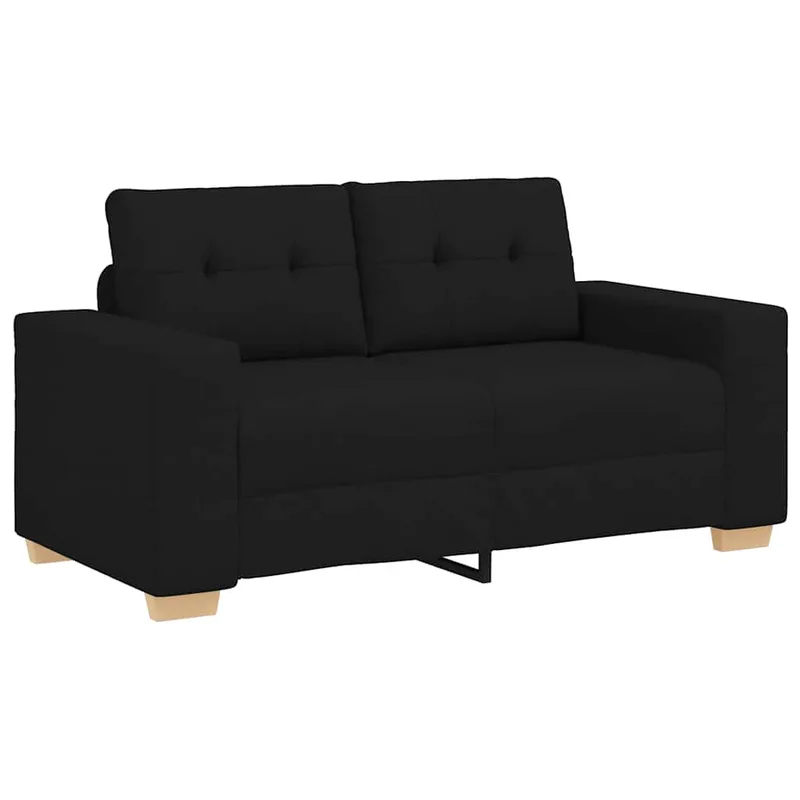 vidaXL Καναπές Διθέσιος Μαύρος 160 x 77 x 82 εκ. από Ύφασμα